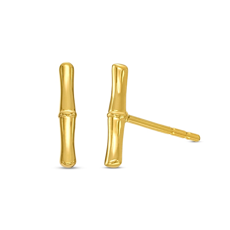 Main Image 1 of Bamboo Stick Stud Earrings in 10K Gold