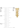 Thumbnail Image 3 of Cubic Zirconia Vine Huggie Hoop Earrings in 10K Gold