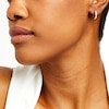 Thumbnail Image 2 of Quad Cubic Zirconia Huggie Hoop Earrings in 10K Gold