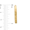 Diamond-Cut 25.0mm Inside-Out Hoop Earrings in Hollow 14K Two-Tone Gold