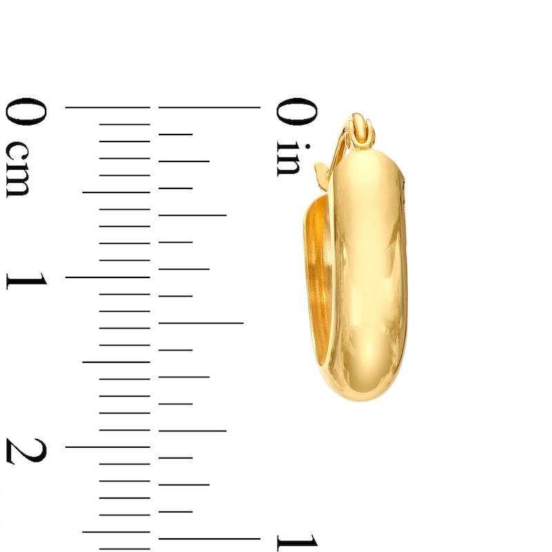 Main Image 3 of 16.0mm Tube Hoop Earrings in Hollow 14K Gold