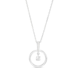 Unstoppable Love™ Diamond Accent Dangle Circle Pendant in Sterling Silver