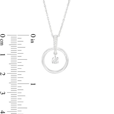 Unstoppable Love™ Diamond Accent Dangle Circle Pendant in Sterling Silver