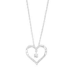 Unstoppable Love™ Diamond Accent Dangle Heart Pendant in Sterling Silver