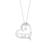 Thumbnail Image 1 of Unstoppable Love™ Diamond Accent Tilted Heart with "MOM" Pendant in Sterling Silver