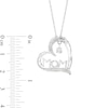 Thumbnail Image 2 of Unstoppable Love™ Diamond Accent Tilted Heart with "MOM" Pendant in Sterling Silver