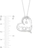Thumbnail Image 3 of Unstoppable Love™ Diamond Accent Tilted Heart with "MOM" Pendant in Sterling Silver