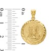 Thumbnail Image 2 of Diamond-Cut Jesus Medallion Charm in 14K Gold