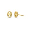 Mariner Chain Stud Earrings in Hollow 10K Gold