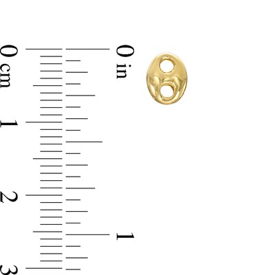 Mariner Chain Stud Earrings in Hollow 10K Gold