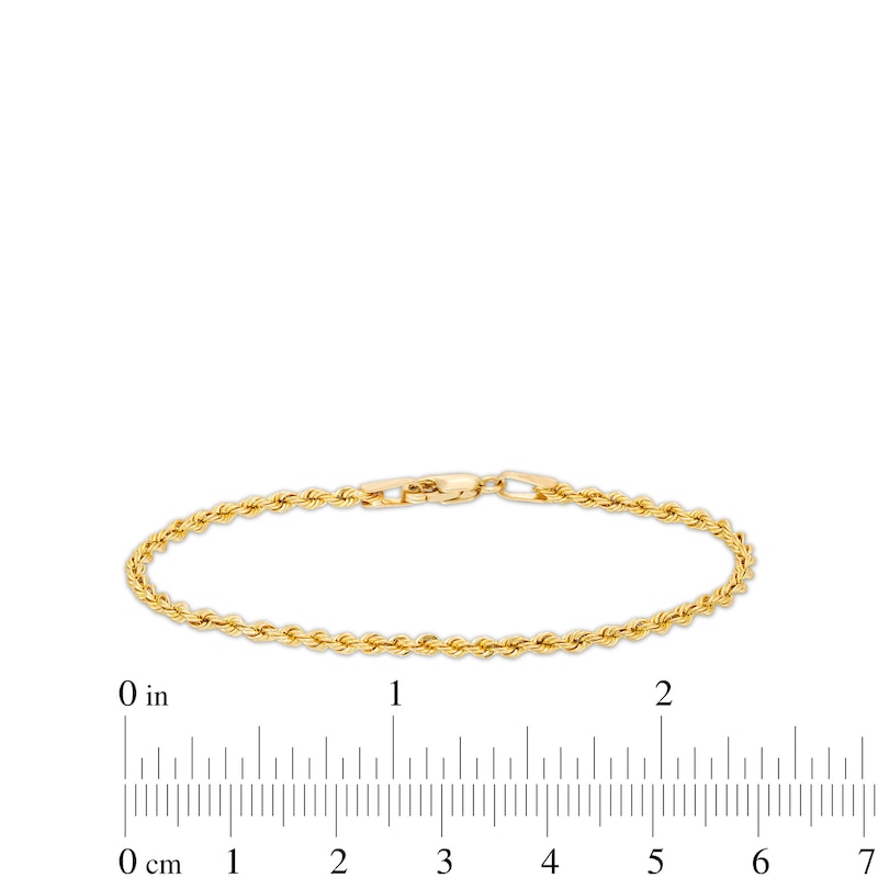 Peoples Jewellers Child's 1.8mm Rope Chain Bracelet in Hollow 10K Gold -  6.0, Peoples Jewellers
