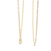Sideways Emerald-Cut Rhodolite Garnet and Paper Clip Chain Double Strand Necklace in 10K Gold - 17"