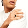 Thumbnail Image 1 of Men's 11.0mm Octagonal Onyx and 0.50 CT. T.W. Diamond Tiered Row Ring in 10K Gold