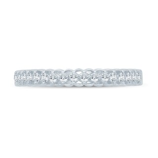0.23 CT. T.W. Diamond Lattice-Style Stackable Band in 10K White Gold