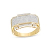 Thumbnail Image 1 of 0.50 CT. T.W. Diamond Layered Geometric Ring in 10K Gold