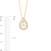 Thumbnail Image 2 of Unstoppable Love™ 0.20 CT. T.W. Diamond Dangle Double Teardrop Pendant in 10K Gold