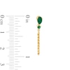 Thumbnail Image 3 of Pear-Shaped Emerald and Diamond Accent Chain Drop Earrings in 10K Gold