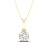 Thumbnail Image 1 of Canadian Certified Centre Diamond 0.25 CT. T.W. Scallop Frame Flower Pendant in 14K Gold (I/I2)
