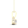 Thumbnail Image 2 of Canadian Certified Centre Diamond 0.25 CT. T.W. Scallop Frame Flower Pendant in 14K Gold (I/I2)