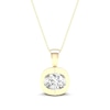Thumbnail Image 0 of 0.30 CT. Canadian Certified Diamond Solitaire Tension-Set Pendant in 14K Gold (I/I2) - 17"