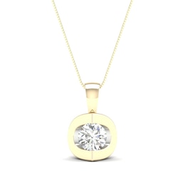 0.30 CT. Canadian Certified Diamond Solitaire Tension-Set Pendant in 14K Gold (I/I2) - 17"