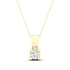 Thumbnail Image 0 of 0.10 CT. Canadian Certified Diamond Solitaire Square Block Pendant in 14K Gold (I/I2)