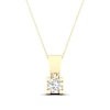 Thumbnail Image 1 of 0.10 CT. Canadian Certified Diamond Solitaire Square Block Pendant in 14K Gold (I/I2)