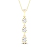 Thumbnail Image 1 of 0.25 CT. T.W. Canadian Certified Diamond Linear Trio Tension-Set Pendant in 14K Gold (I/I2) - 17"