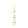 Thumbnail Image 2 of 0.25 CT. T.W. Canadian Certified Diamond Linear Trio Tension-Set Pendant in 14K Gold (I/I2) - 17"