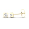 Thumbnail Image 0 of 0.25 CT. T.W. Canadian Certified Diamond Solitaire Square Block Stud Earrings in 14K Gold (I/I2)