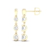 Thumbnail Image 1 of 0.50 CT. T.W. Canadian Certified Diamond Linear Trio Tension-Set Drop Earrings in 14K Gold (I/I2)