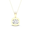 Thumbnail Image 1 of 0.50 CT. Canadian Certified Diamond Solitaire Tension-Set Pendant in 14K Gold (I/I2) - 17"
