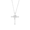 Thumbnail Image 1 of Diamond Accent Miracle Heart Cross Pendant in Sterling Silver