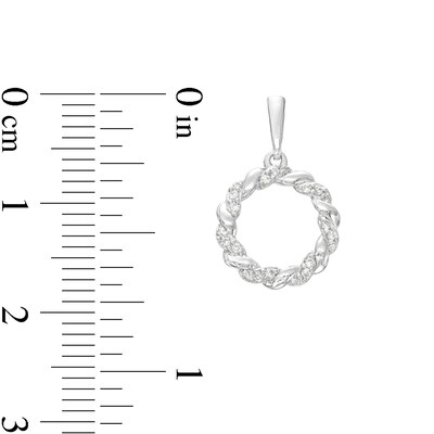 Circle of Gratitude® Collection 0.15 CT. T.W. Diamond "Mom" Twist Pendant and Drop Earrings Set in Sterling Silver