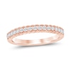 Thumbnail Image 1 of 0.23 CT. T.W. Diamond Lattice-Style Stackable Band in 10K Rose Gold