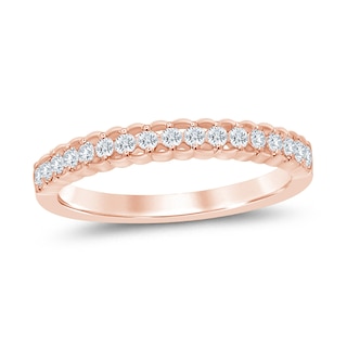 0.23 CT. T.W. Diamond Lattice-Style Stackable Band in 10K Rose Gold