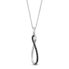 Thumbnail Image 1 of 0.15 CT. T.W. Black Diamond Elongated Infinity Pendant in Sterling Silver