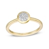 Thumbnail Image 0 of 0.065 CT. T.W. Multi-Diamond Bezel Promise Ring in 10K Gold