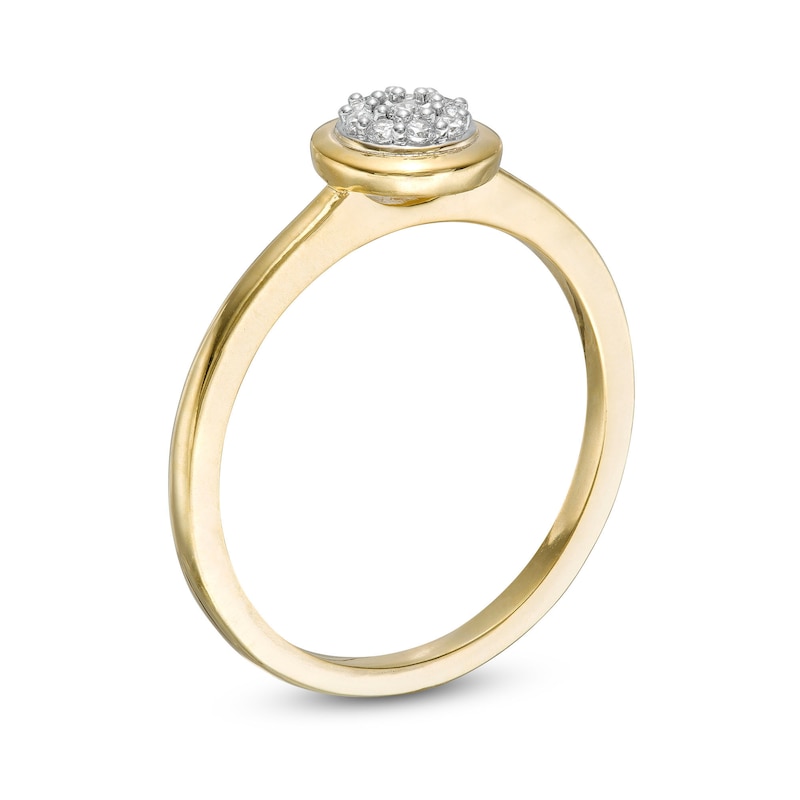 0.065 CT. T.W. Multi-Diamond Bezel Promise Ring in 10K Gold