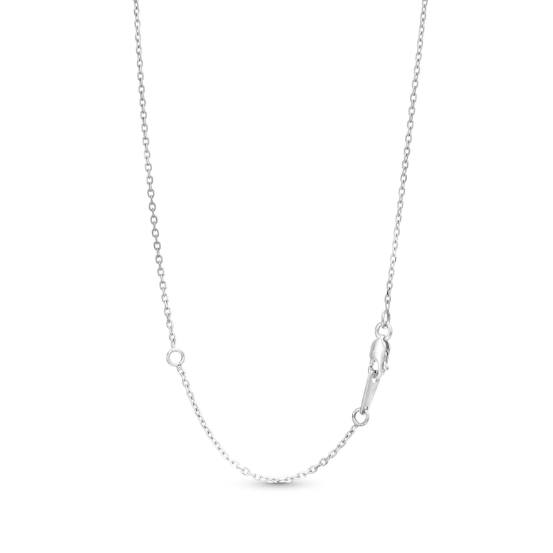 Main Image 3 of Pear-Shaped Lab-Created Emerald and 5.0-5.5mm Freshwater Cultured Pearl Station Necklace in Sterling Silver
