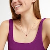 Thumbnail Image 1 of Marquise Lab-Created Ruby and Oval Cultured Freshwater Pearl Station Necklace in Sterling Silver