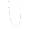 Thumbnail Image 2 of Marquise Lab-Created Ruby and Oval Cultured Freshwater Pearl Station Necklace in Sterling Silver