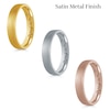 4.0mm Engravable Bevelled Edge Wedding Band in 14K Rose Gold (1 Finish and Line)