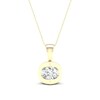 Thumbnail Image 1 of 0.10 CT. Canadian Certified Diamond Solitaire Tension-Set Pendant in 14K Gold (I/I2) - 17"