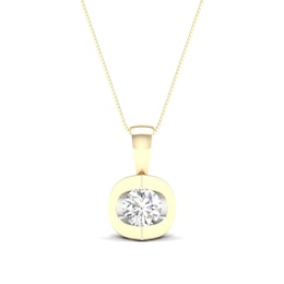 0.10 CT. Canadian Certified Diamond Solitaire Tension-Set Pendant in 14K Gold (I/I2) - 17"