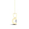 Thumbnail Image 2 of 0.10 CT. Canadian Certified Diamond Solitaire Tension-Set Pendant in 14K Gold (I/I2) - 17"