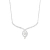 Thumbnail Image 1 of Unstoppable Love™ 0.20 CT. T.W. Diamond Dangle Flame Twist Necklace in Sterling Silver