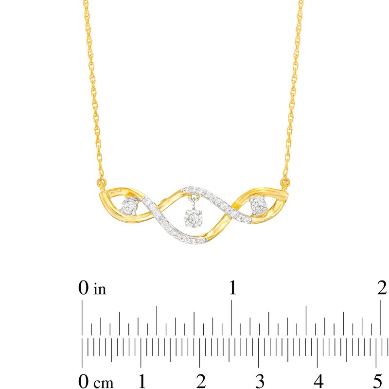 Unstoppable Love™ 0.15 CT. T.W. Diamond Dangle Cascading Necklace in 10K Gold|Peoples Jewellers