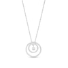 Unstoppable Love™ 0.25 CT. T.W. Diamond Dangle Double Circle Pendant in Sterling Silver