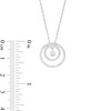 Unstoppable Love™ 0.25 CT. T.W. Diamond Dangle Double Circle Pendant in Sterling Silver
